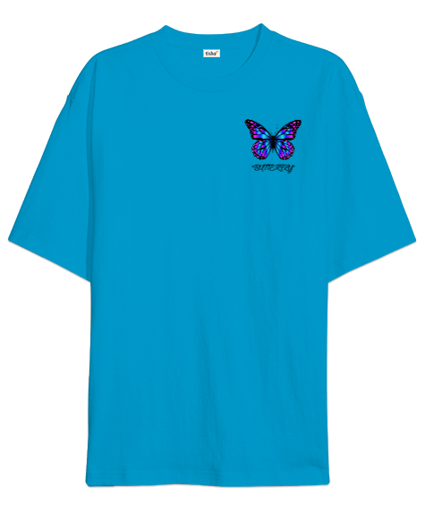 Tisho - BUTTERFLY Baskılı Oversize Unisex Tişört