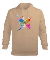 BUTTERFLY Camel Erkek Kapüşonlu Hoodie Sweatshirt - Tisho