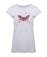 Butterfly Insect - Kelebek Etkisi Beyaz Kadın Tunik - Tisho