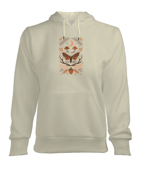 Tisho - Butterfly Kadın Kapşonlu Hoodie Sweatshirt