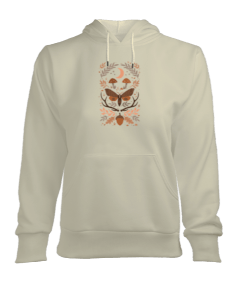 Butterfly Kadın Kapşonlu Hoodie Sweatshirt - Tisho