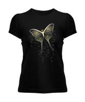 Butterfly - Kelebek V1 Siyah Kadın Tişört - Tisho