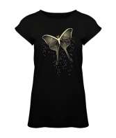 Butterfly - Kelebek V1 Siyah Kadın Tunik - Tisho