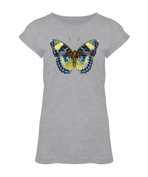 Tisho - Butterfly - Kelebek V3 Gri Kadın Tunik