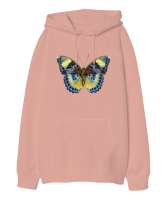 Butterfly - Kelebek V3 Yavru Ağzı Oversize Unisex Kapüşonlu Sweatshirt - Tisho