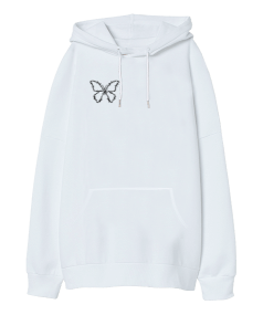 Butterfly not broken just bent Oversize Unisex Kapüşonlu Sweatshirt - Tisho