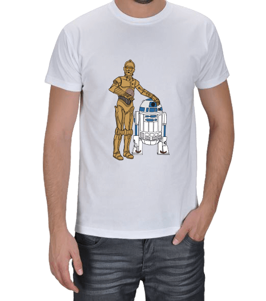 Tisho - c3po r2d2 Erkek Tişört