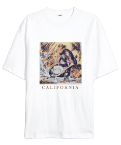 Tisho - California Baskılı Oversize Unisex Tişört