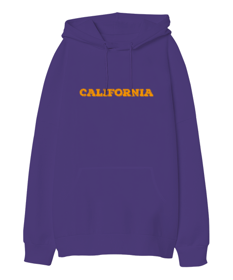 Tisho - California Oversize Unisex Kapüşonlu Sweatshirt