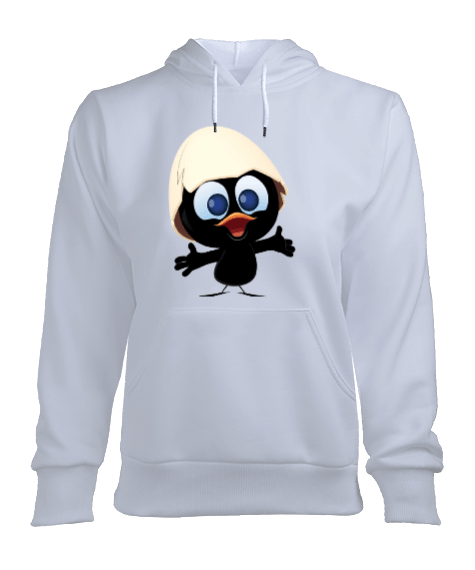 Tisho - CALİMERO CİVCİV TASARIMLI KADIN TİŞÖRT Kadın Kapşonlu Hoodie Sweatshirt