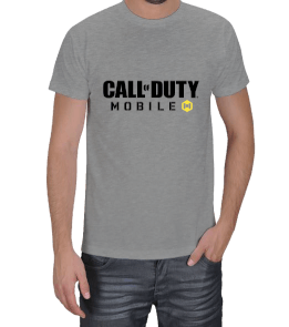 Tisho - Call of Duty Mobile Gri Renk Erkek Tişört