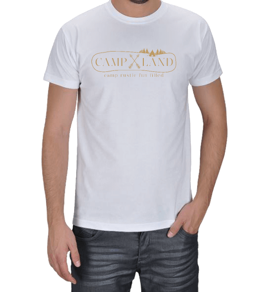 Tisho - CAMPLAND beyaz Erkek Tişört