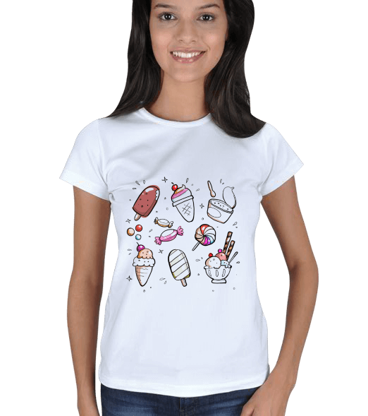 Tisho - Candy Tasarımlı Kadın Tişört