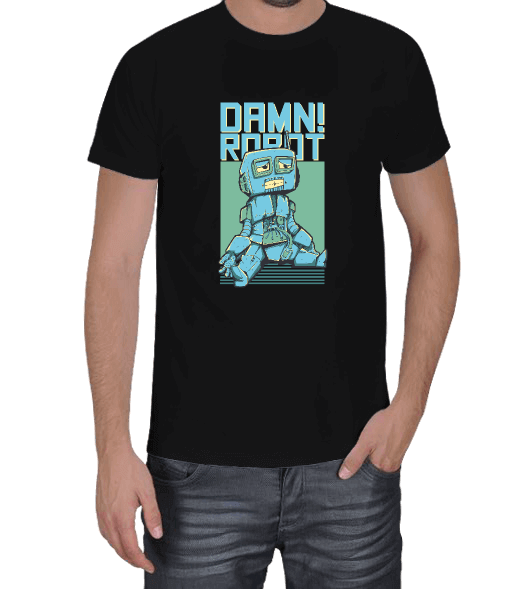 Tisho - Canı Sıkılan Robot Erkek Tişört