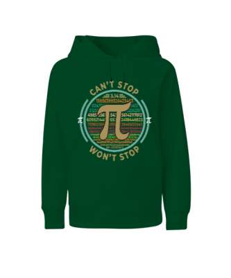 Cant Stop Wont Stop Pi Günü Çimen Yeşili Çocuk Unisex Hoodie Kapüşonlu - Tisho