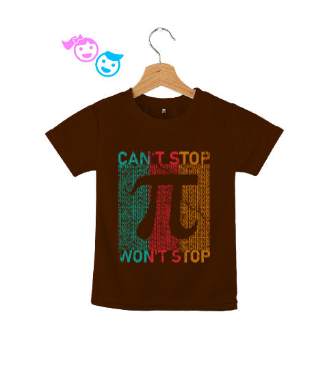 Tisho - Cant Stop Wont Stop Pi Sayısı Günü Özel Tasarımı Kahverengi Çocuk Unisex