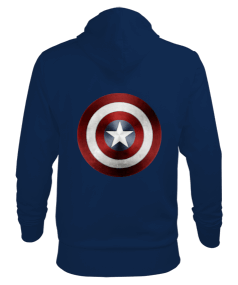 Captain Amerika 2 Erkek Kapüşonlu Hoodie Sweatshirt - Thumbnail