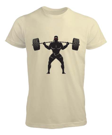 Tisho - Carrying Barbell GYM Bodybuilding Fitness Baskılı Erkek Tişört