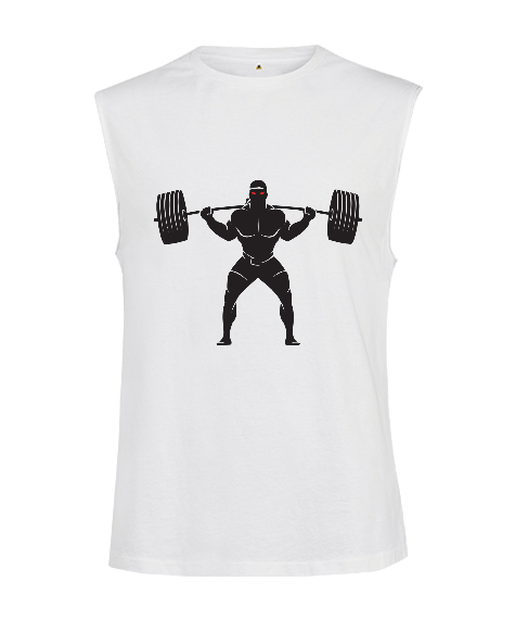 Tisho - Carrying Barbell GYM Bodybuilding Fitness Baskılı Kesik Kol Unisex Tişört