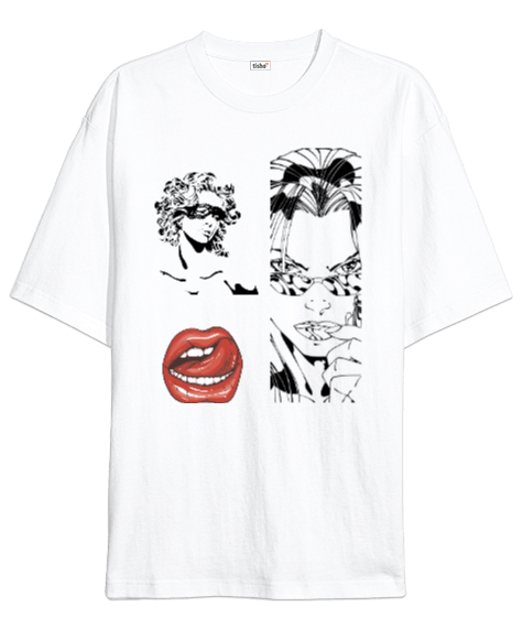 Tisho - cartoon mix tshirt Oversize Unisex Tişört