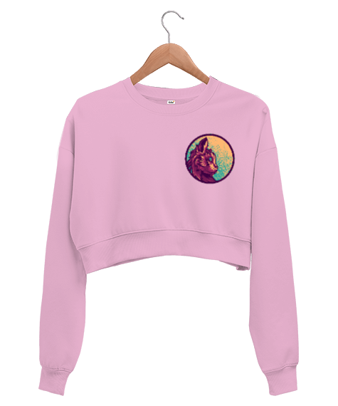 Tisho - Cat Kadın Crop Sweatshirt