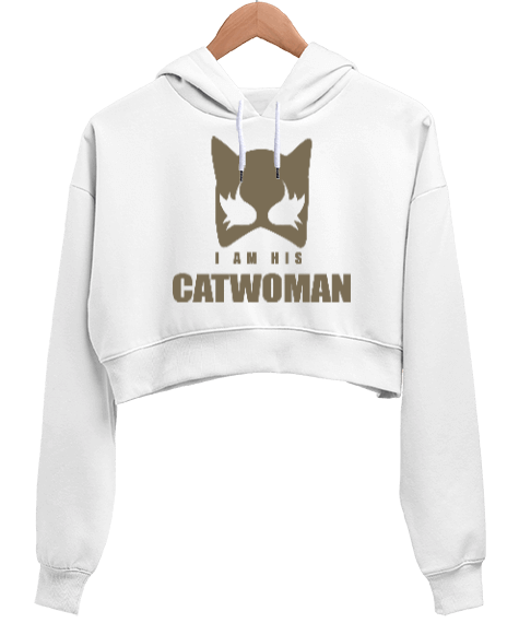 Tisho - Catwoman crop Kadın Crop Hoodie Kapüşonlu Sweatshirt