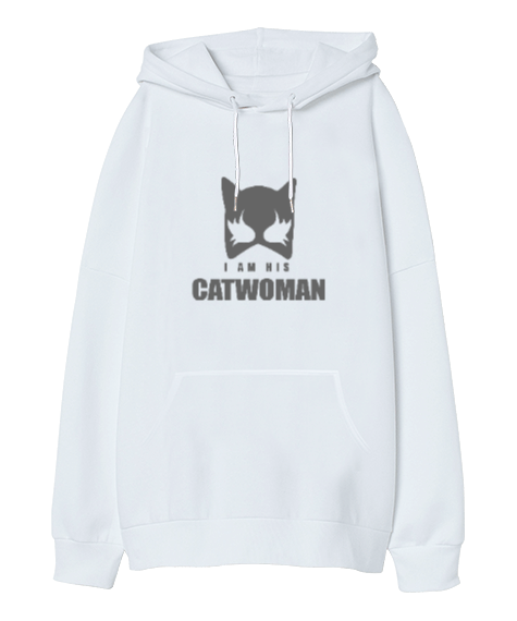 Tisho - Catwoman Oversize Unisex Kapüşonlu Sweatshirt