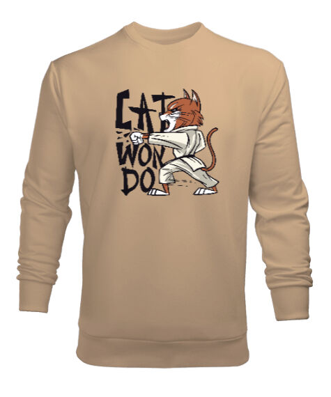 Tisho - Catwondo Camel Erkek Sweatshirt