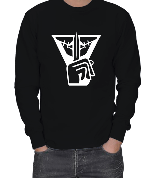 Tisho - Caveira Siyah ERKEK SWEATSHIRT