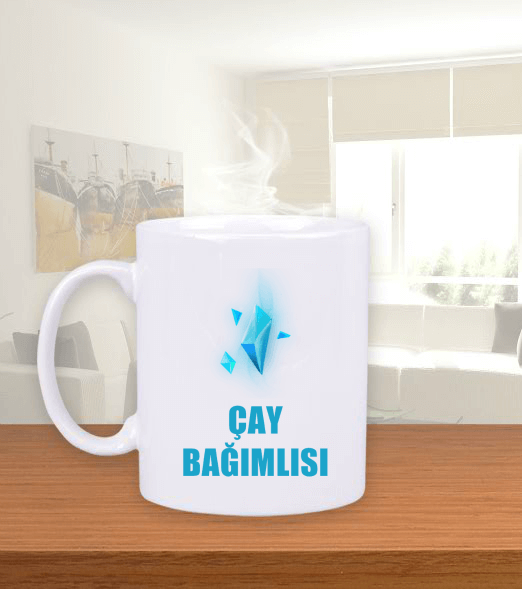 Tisho - Çay Bağımlısı Beyaz Kupa Bardak