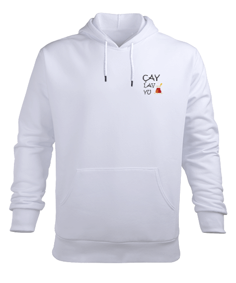 Tisho - Çay lav yu Erkek Kapüşonlu Hoodie Sweatshirt