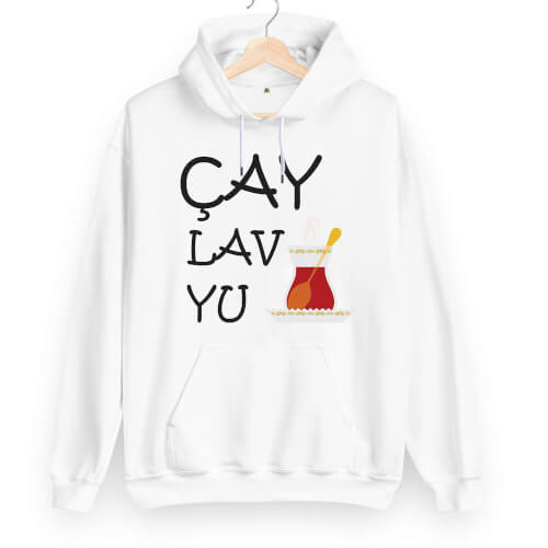 Çay Lav Yu Unisex Kapüşonlu Sweatshirt - Tisho