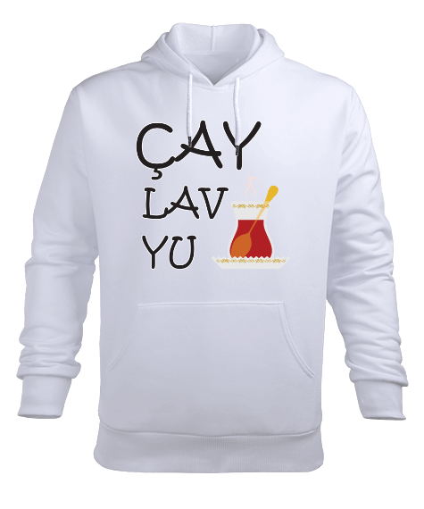 Tisho - Cay love You Erkek Kapüşonlu Hoodie Sweatshirt