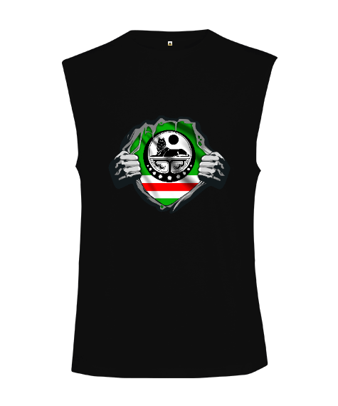 Tisho - Çeçen,Çeçen bayrağı,Çeçen logosu. Kesik Kol Unisex Tişört