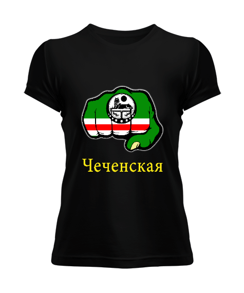 Tisho - Çeçen,Çeçen bayrağı,Çeçenistan. Kadın Tişört