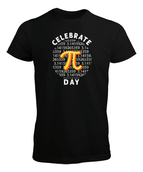 Tisho - Celebrate Pi Günü Matematik Kısa Kol Erkek Tişört