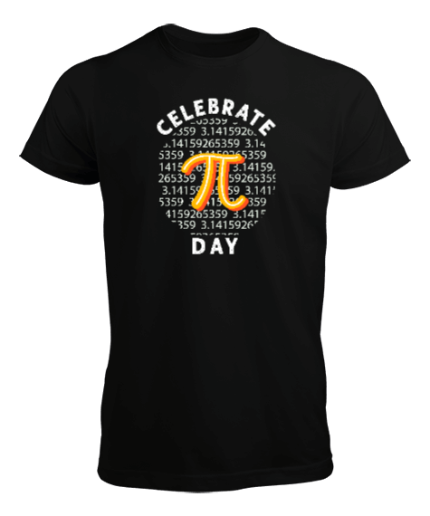 Celebrate Pi Günü Matematik Kısa Kol Erkek Tişört - Tisho
