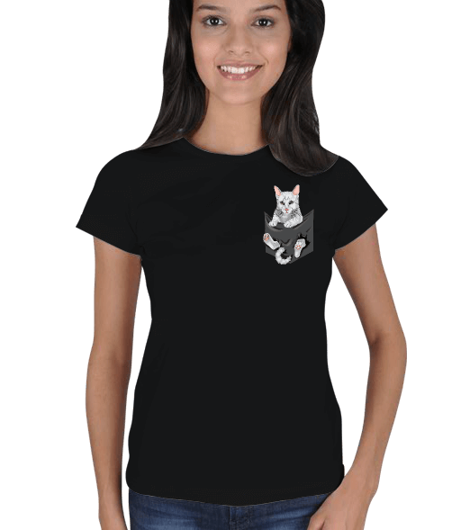Tisho - Cepte Kedi 6 Kadın Tişört