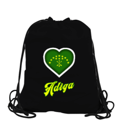 Çerkes Bayrağı, adiga bayrağı,Çerkes logosu. Büzgülü Spor Çanta - Tisho