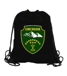 Çerkes Bayrağı, adiga bayrağı,Çerkes logosu. Büzgülü Spor Çanta - Tisho