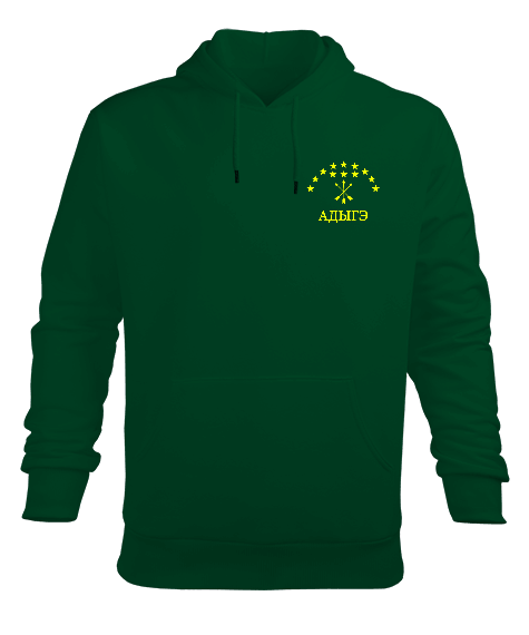 Tisho - Çerkes Bayrağı, adiga bayrağı,Çerkes logosu. Erkek Kapüşonlu Hoodie Sweatshirt