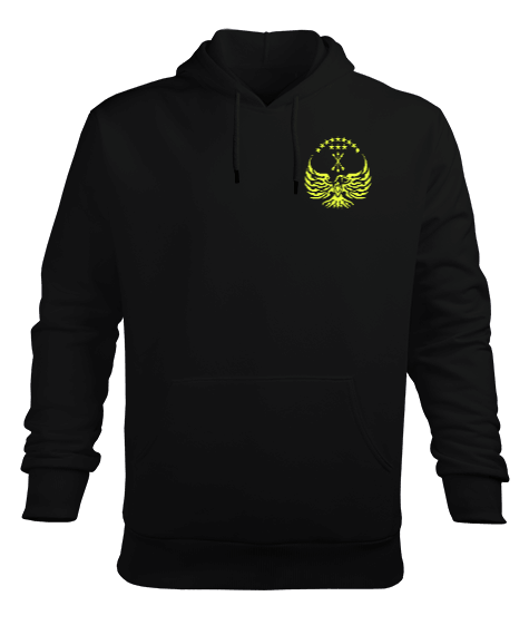 Tisho - Çerkes Bayrağı, adiga bayrağı,Çerkes logosu. Erkek Kapüşonlu Hoodie Sweatshirt