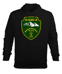 Çerkes Bayrağı, adiga bayrağı,Çerkes logosu. Erkek Kapüşonlu Hoodie Sweatshirt - Tisho
