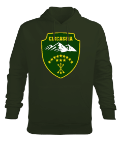Çerkes Bayrağı, adiga bayrağı,Çerkes logosu. Erkek Kapüşonlu Hoodie Sweatshirt - Tisho