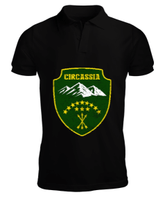 Çerkes Bayrağı, adiga bayrağı,Çerkes logosu. Erkek Kısa Kol Polo Yaka - Tisho