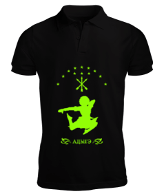 Çerkes Bayrağı, adiga bayrağı,Çerkes logosu. Erkek Kısa Kol Polo Yaka - Tisho