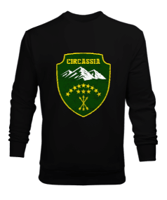 Çerkes Bayrağı, adiga bayrağı,Çerkes logosu. Erkek Sweatshirt - Tisho