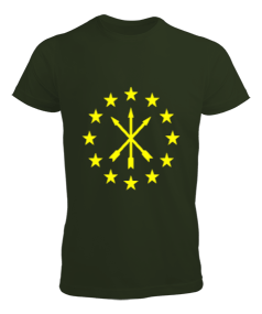 Çerkes Bayrağı, adiga bayrağı,Çerkes logosu. Erkek Tişört - Tisho