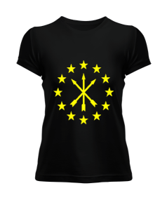 Çerkes Bayrağı, adiga bayrağı,Çerkes logosu. Kadın Tişört - Tisho