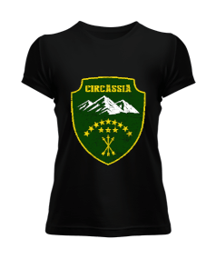 Çerkes Bayrağı, adiga bayrağı,Çerkes logosu. Kadın Tişört - Tisho